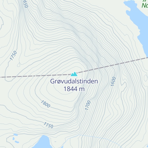 Map of Grøvudalstinden