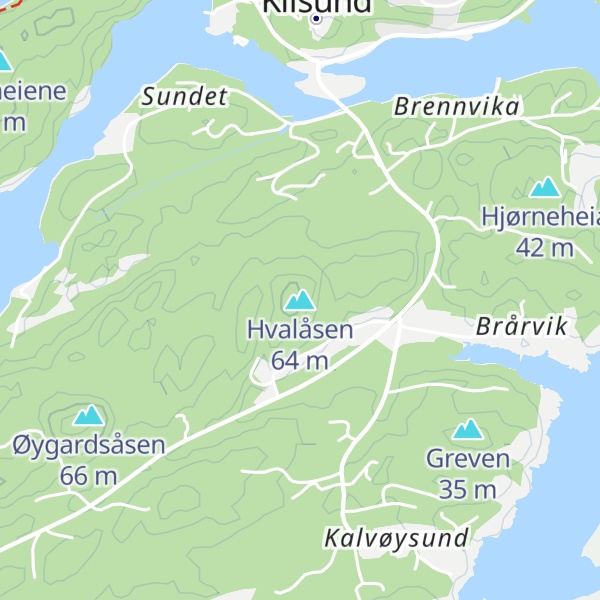 Map of Hvalåsen