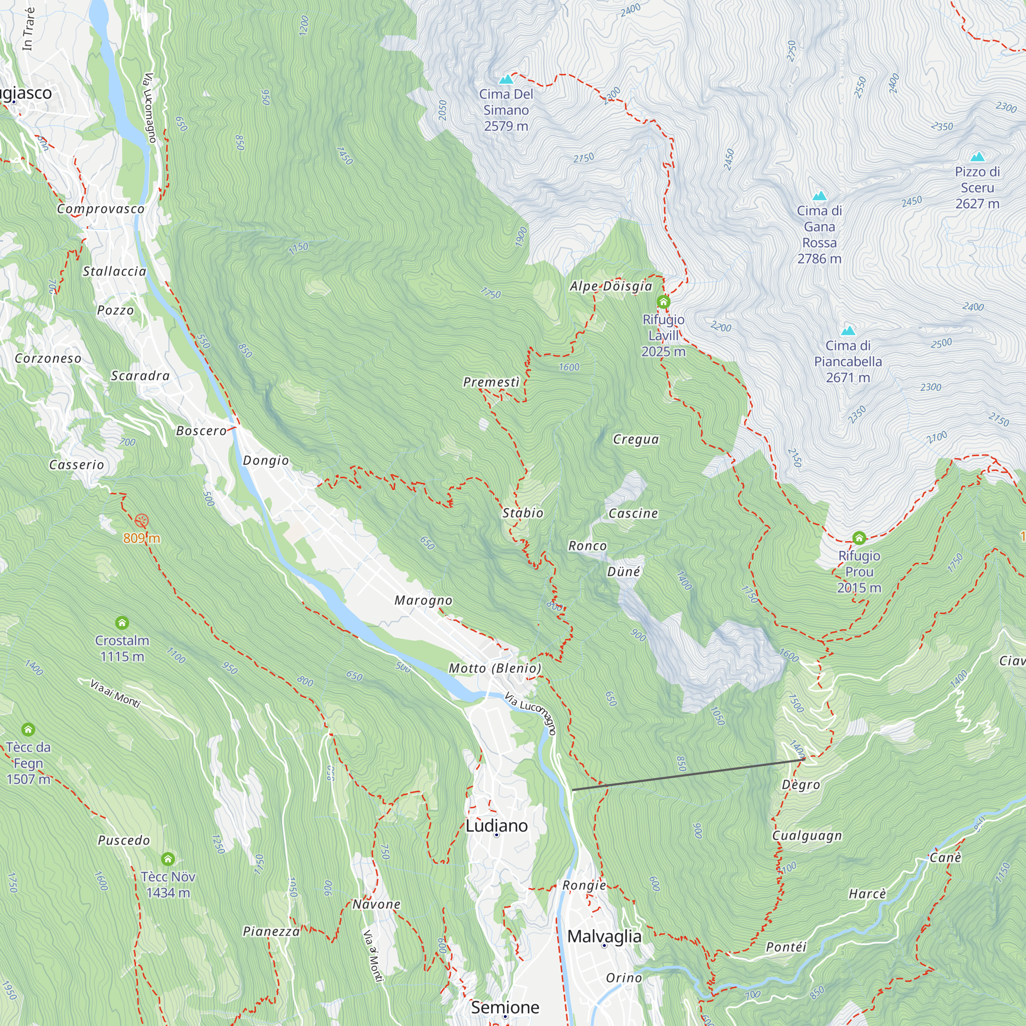 Ostello di Stabbio map