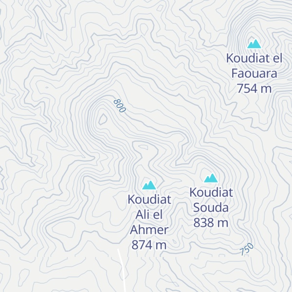 Map of Jebel Ali el Ahmar