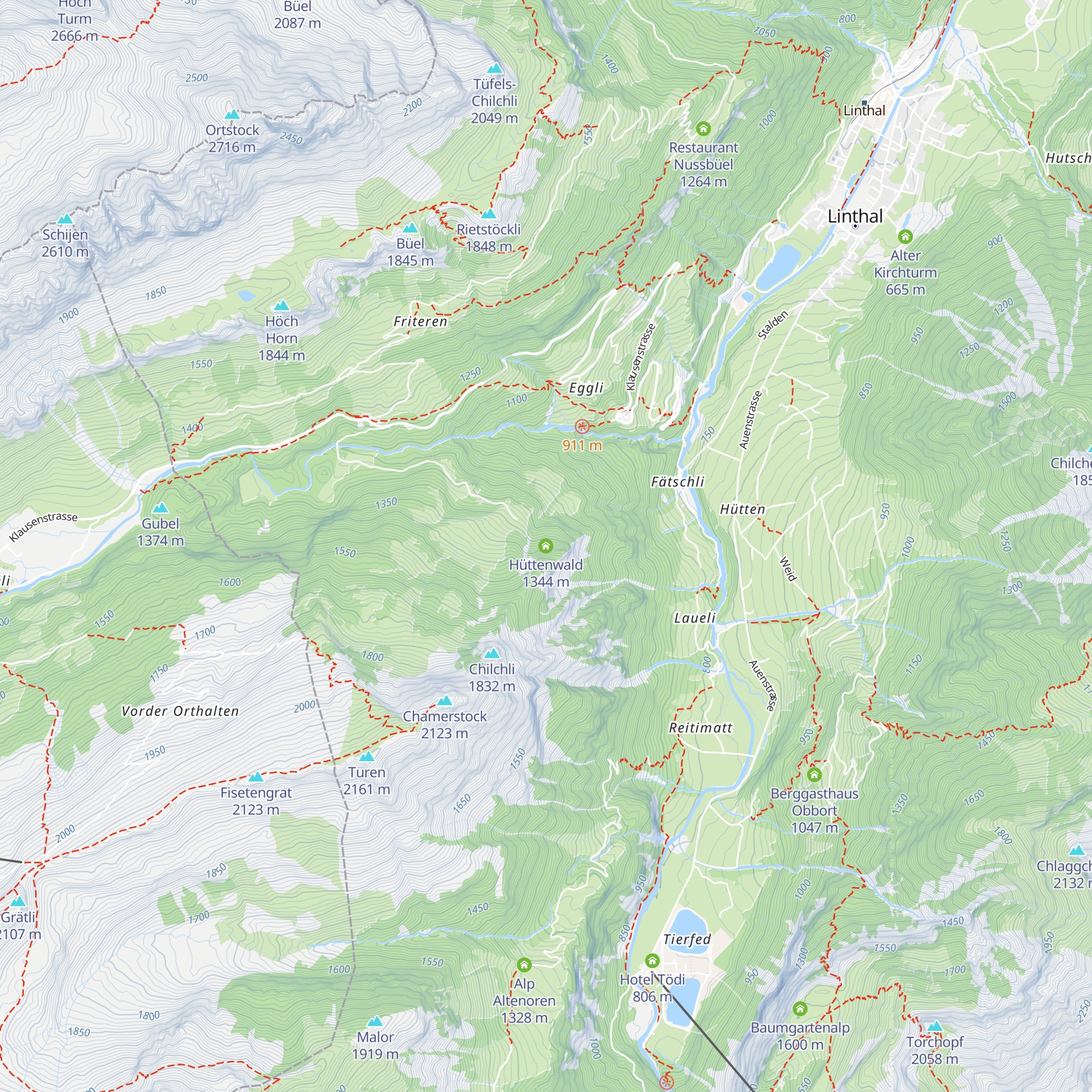 Hüttenwald map