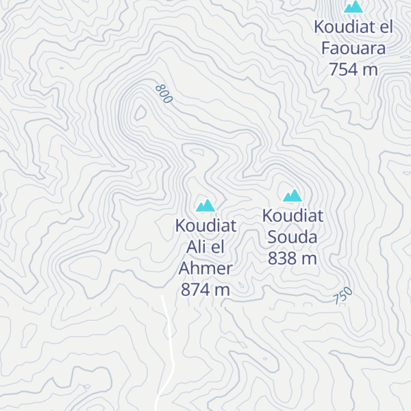 Map of Koudiat Ali el Ahmer