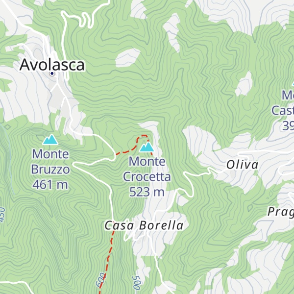 Map of Monte Crocetta