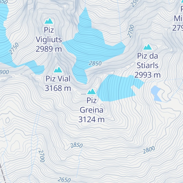Map of Piz Greina