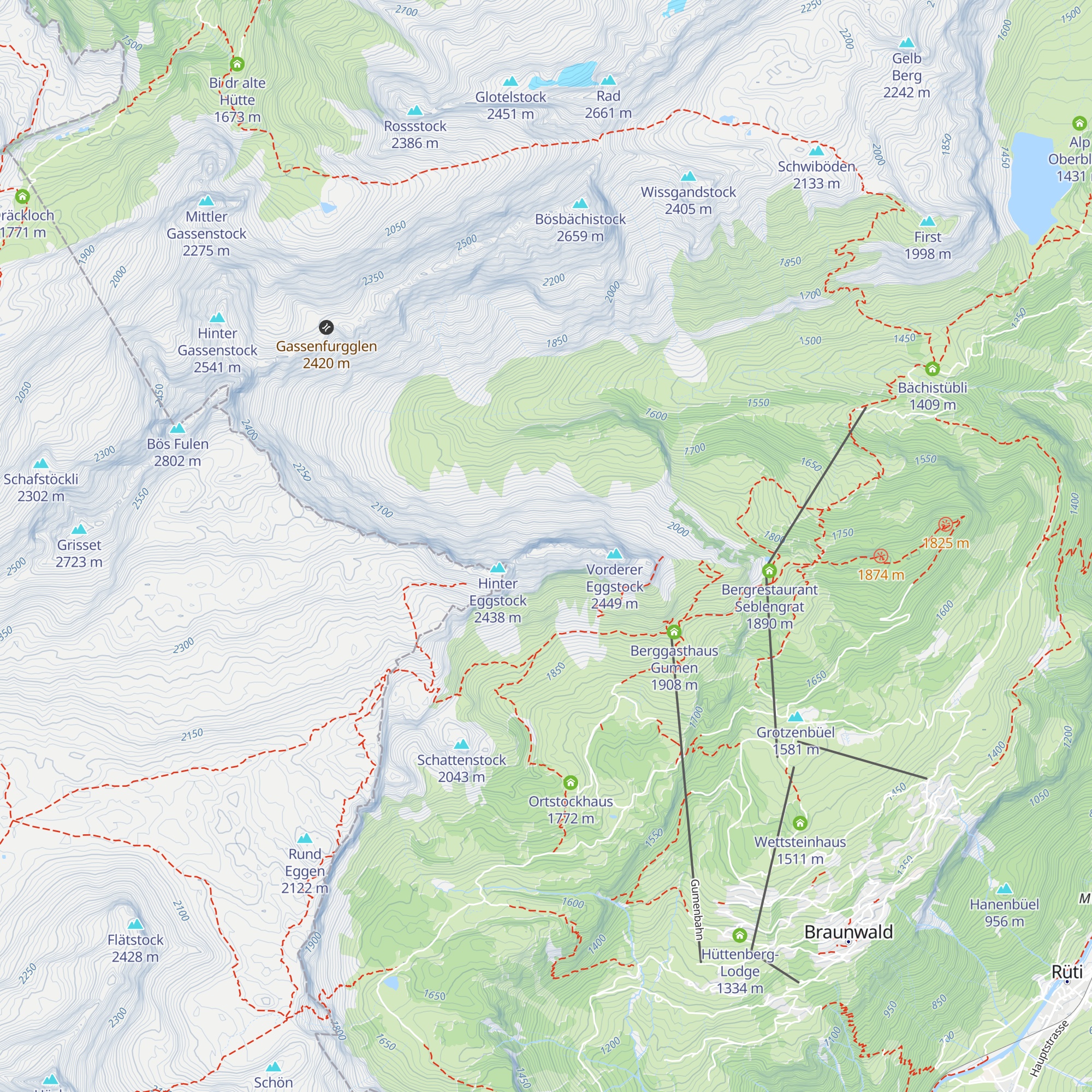 Eggstock-Biwakhütte map