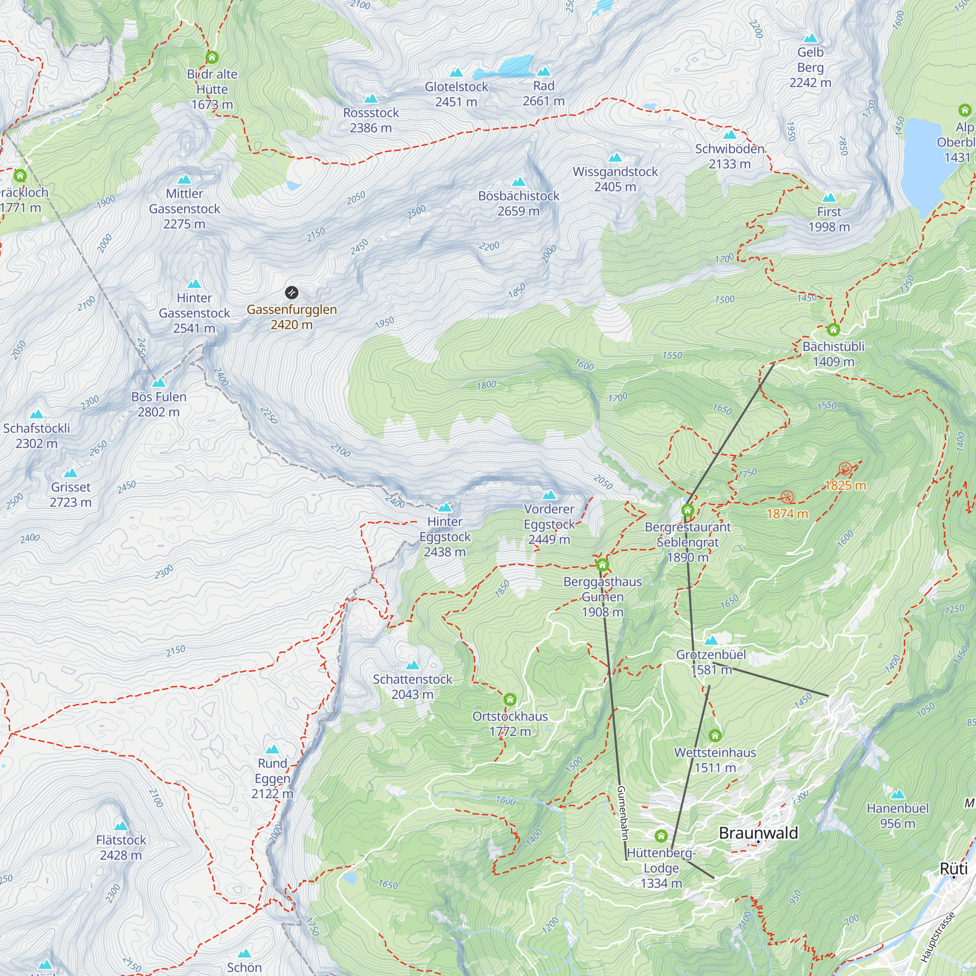 Eggstock-Biwakhütte map