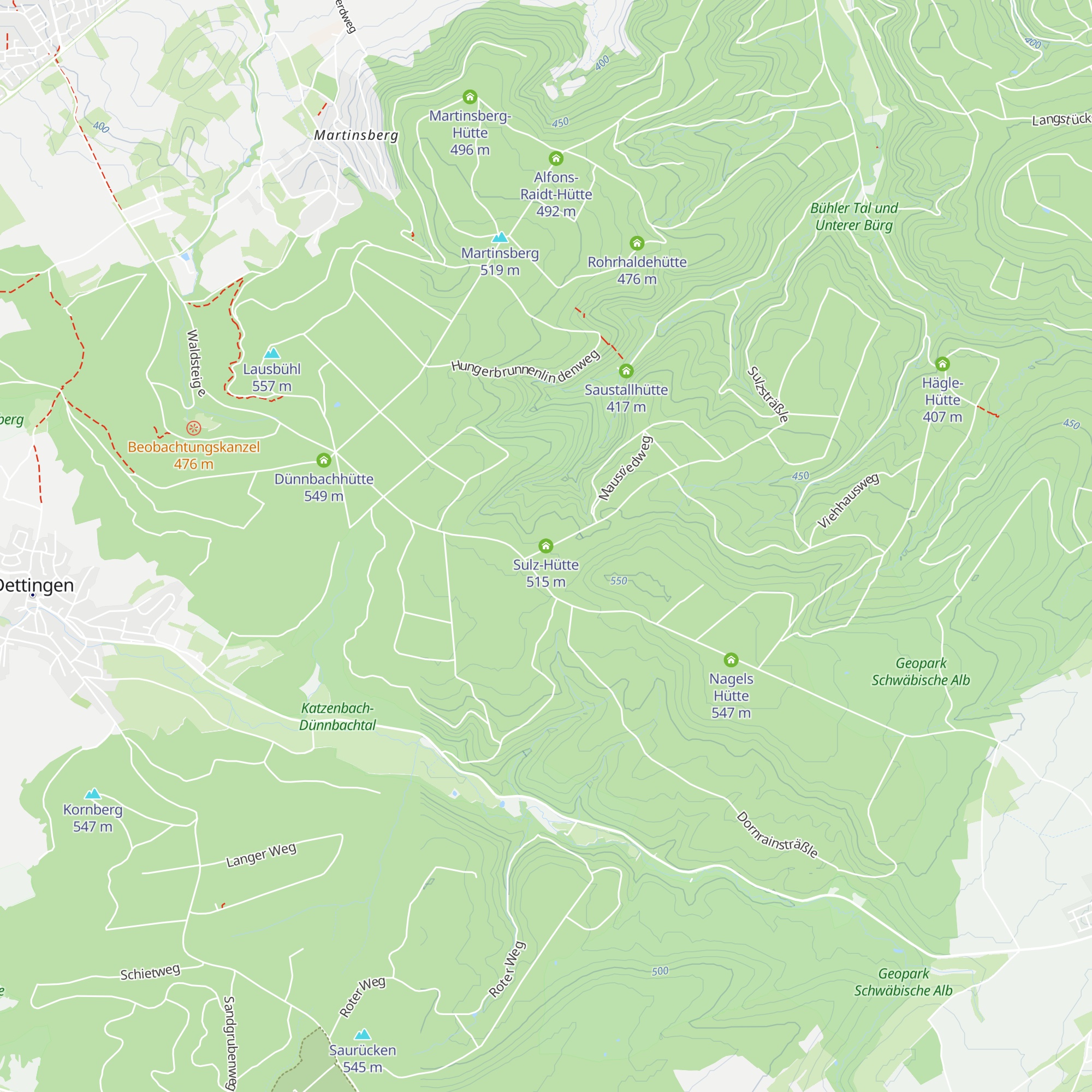 Sulz-Hütte map