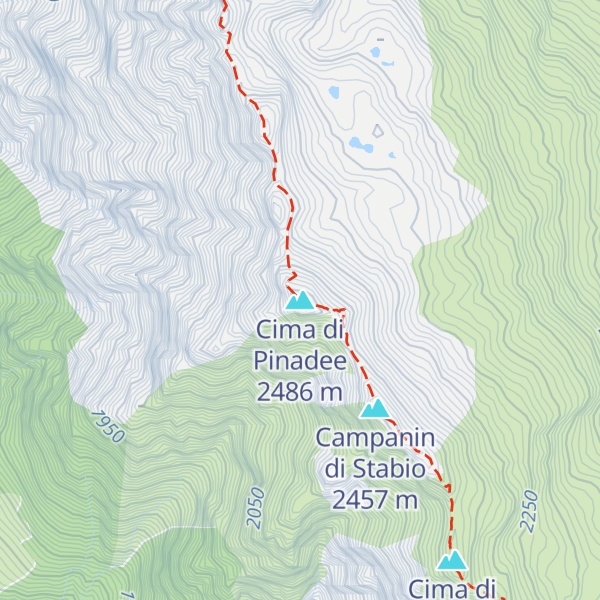 Map of Cima di Pinadee