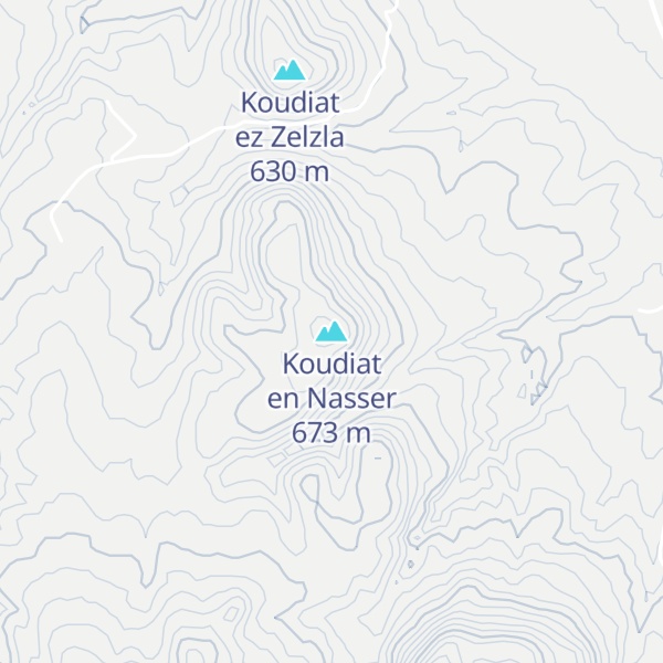 Map of Koudiat en Nasser