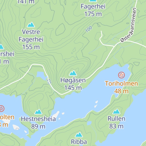 Map of Høgåsen