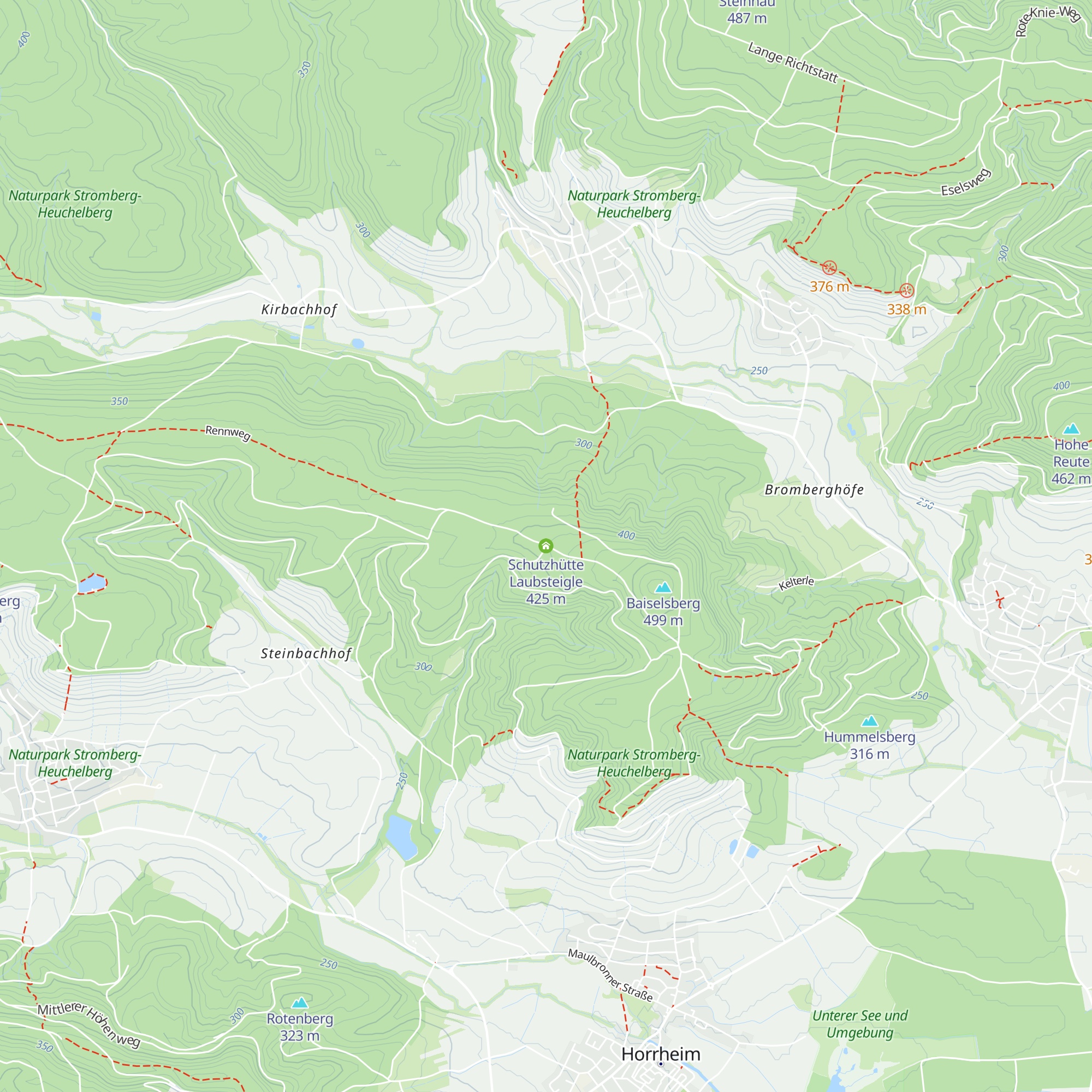 Schutzhütte Laubsteigle map