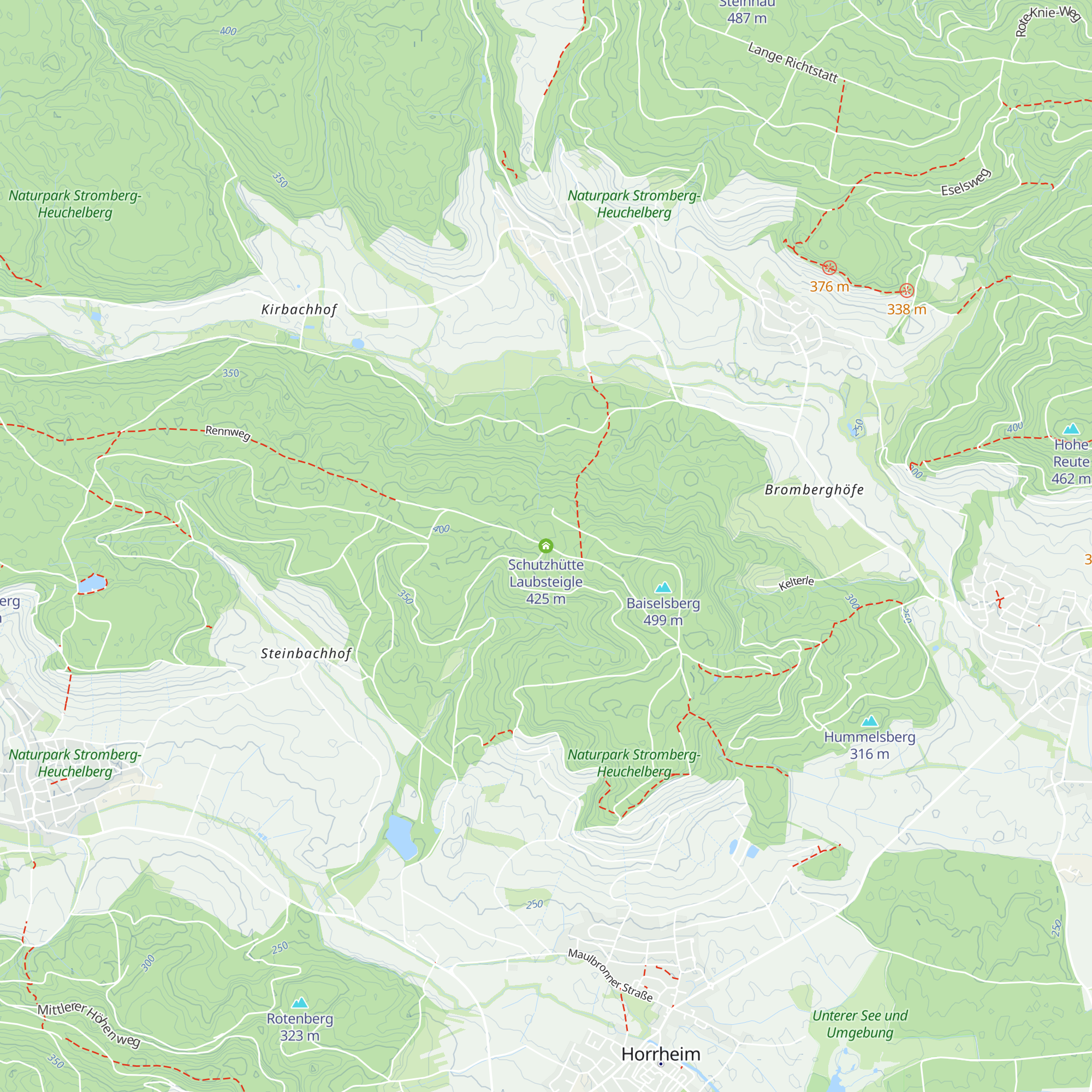 Schutzhütte Laubsteigle map