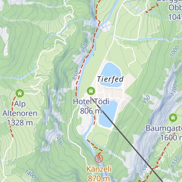 Map of Hotel Tödi