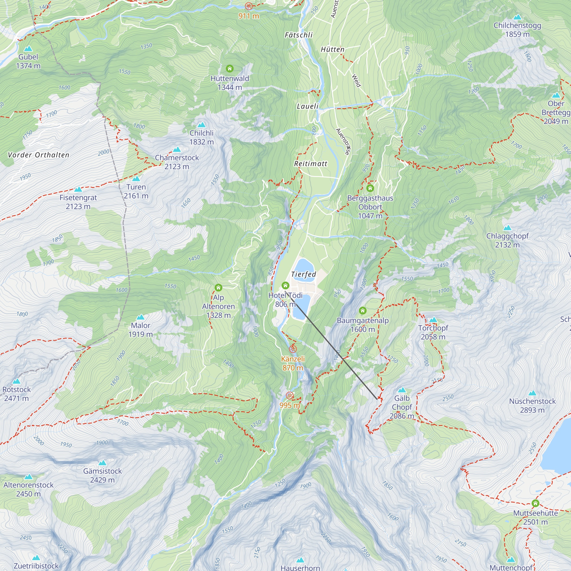 Hotel Tödi map
