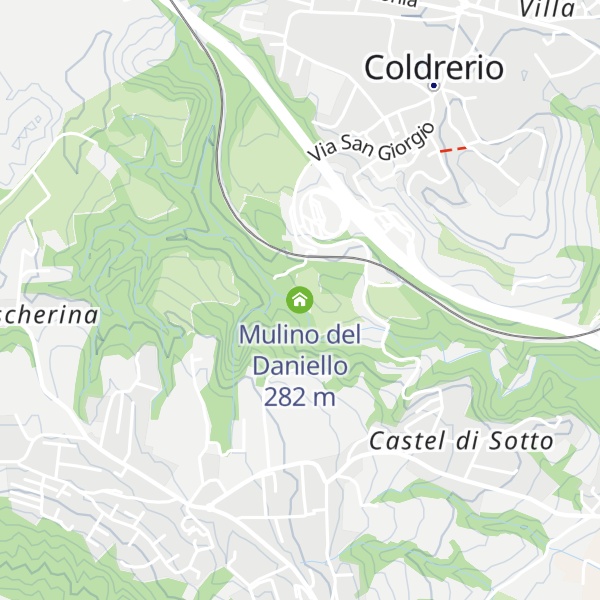 Map of Mulino del Daniello