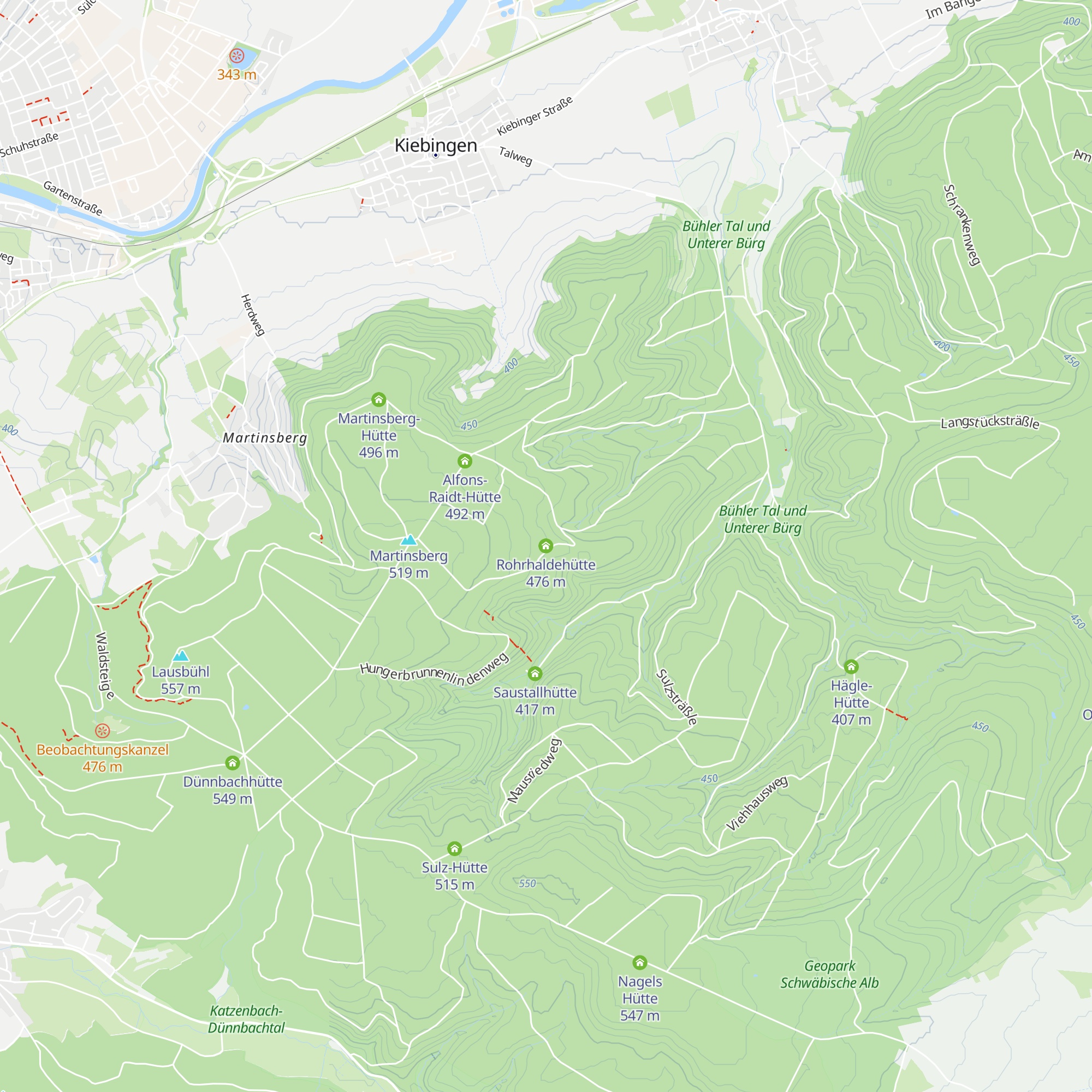 Rohrhaldehütte map