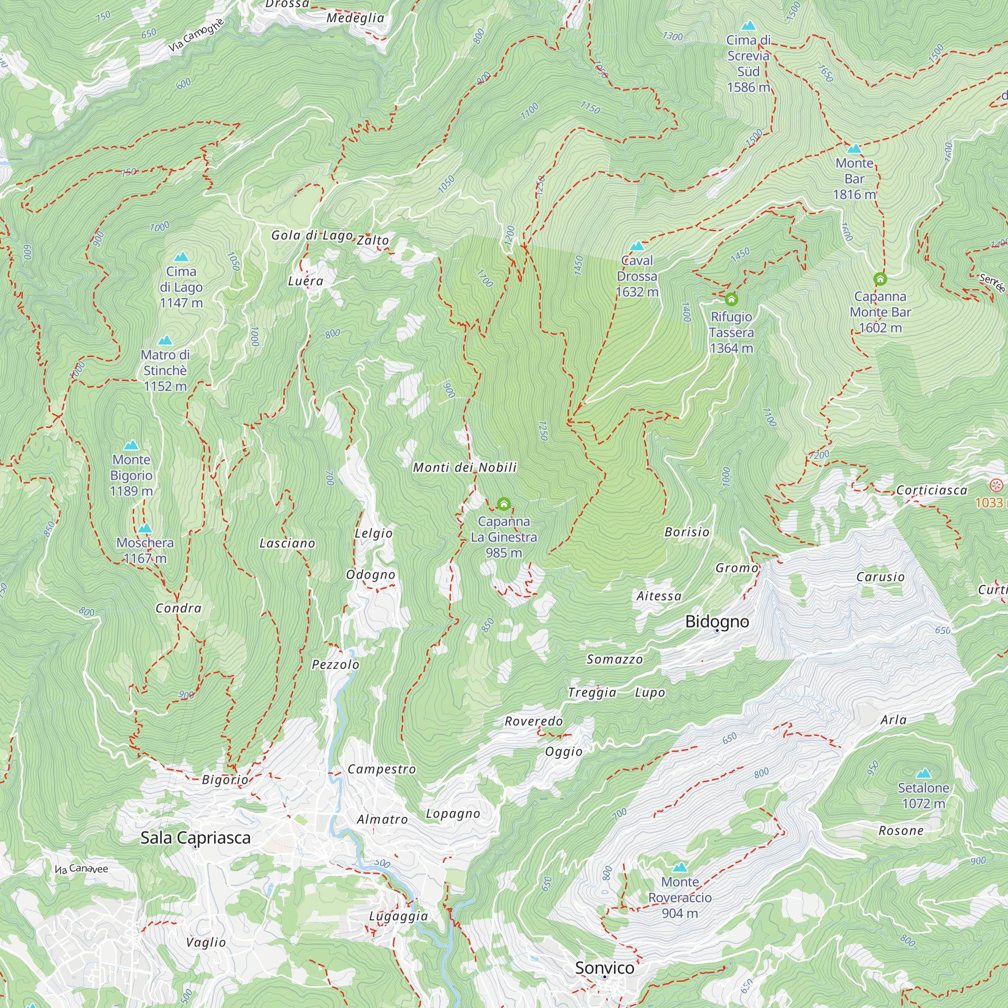 Capanna La Ginestra map