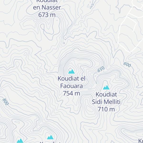 Map of Koudiat el Faouara