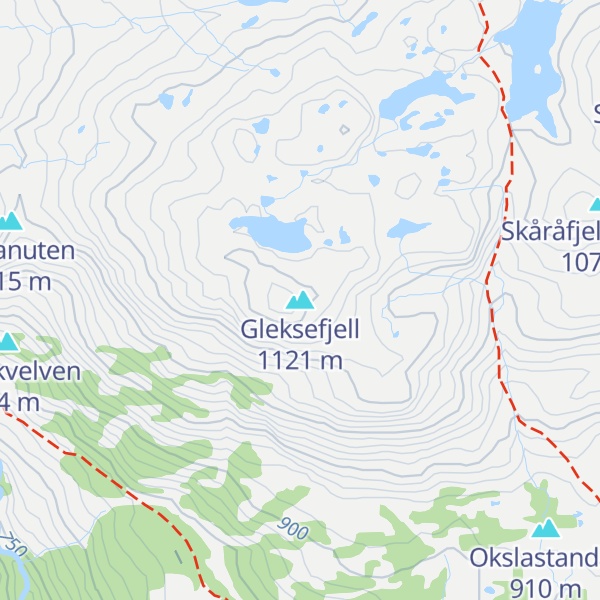 Map of Gleksefjell