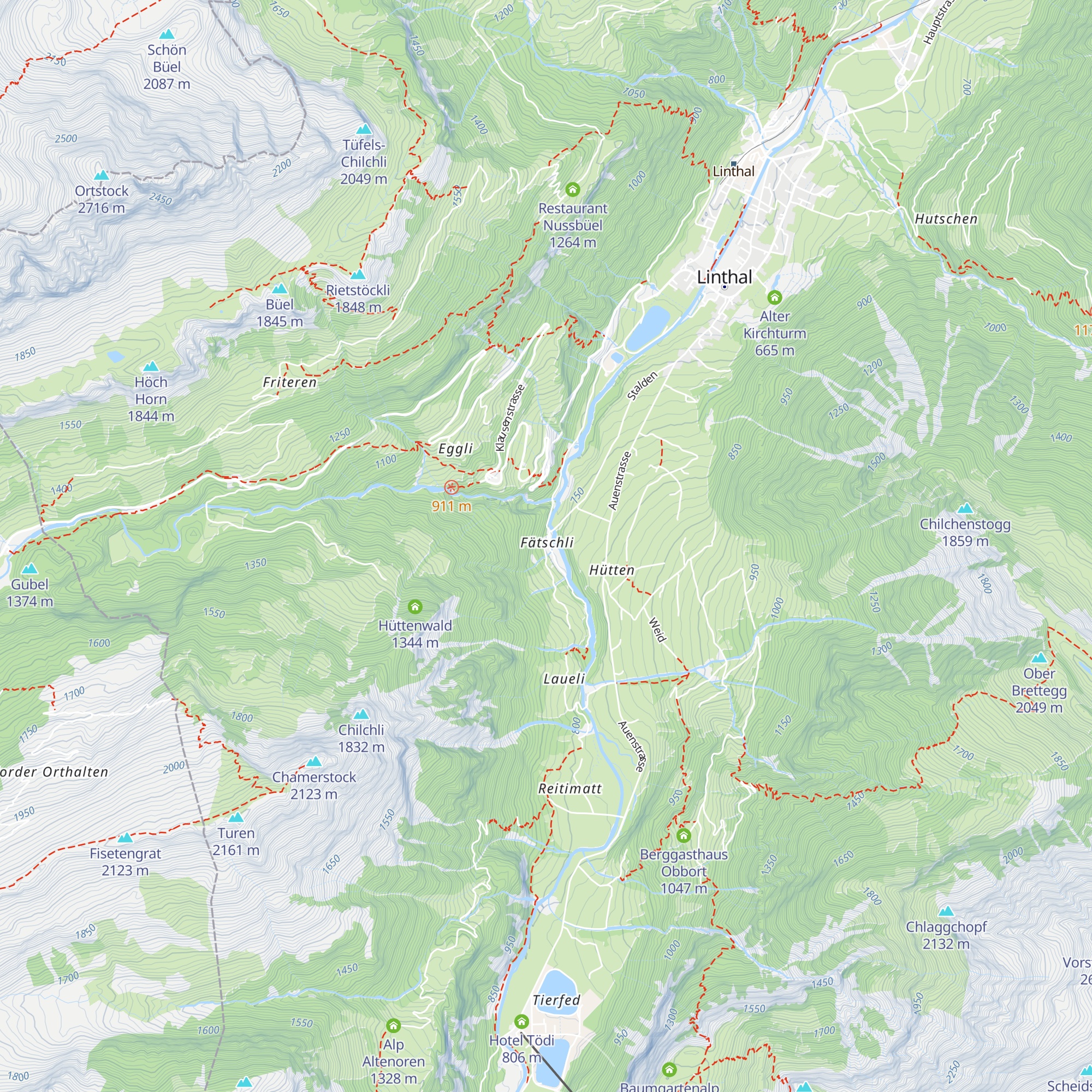 Pfadiheim Planura map