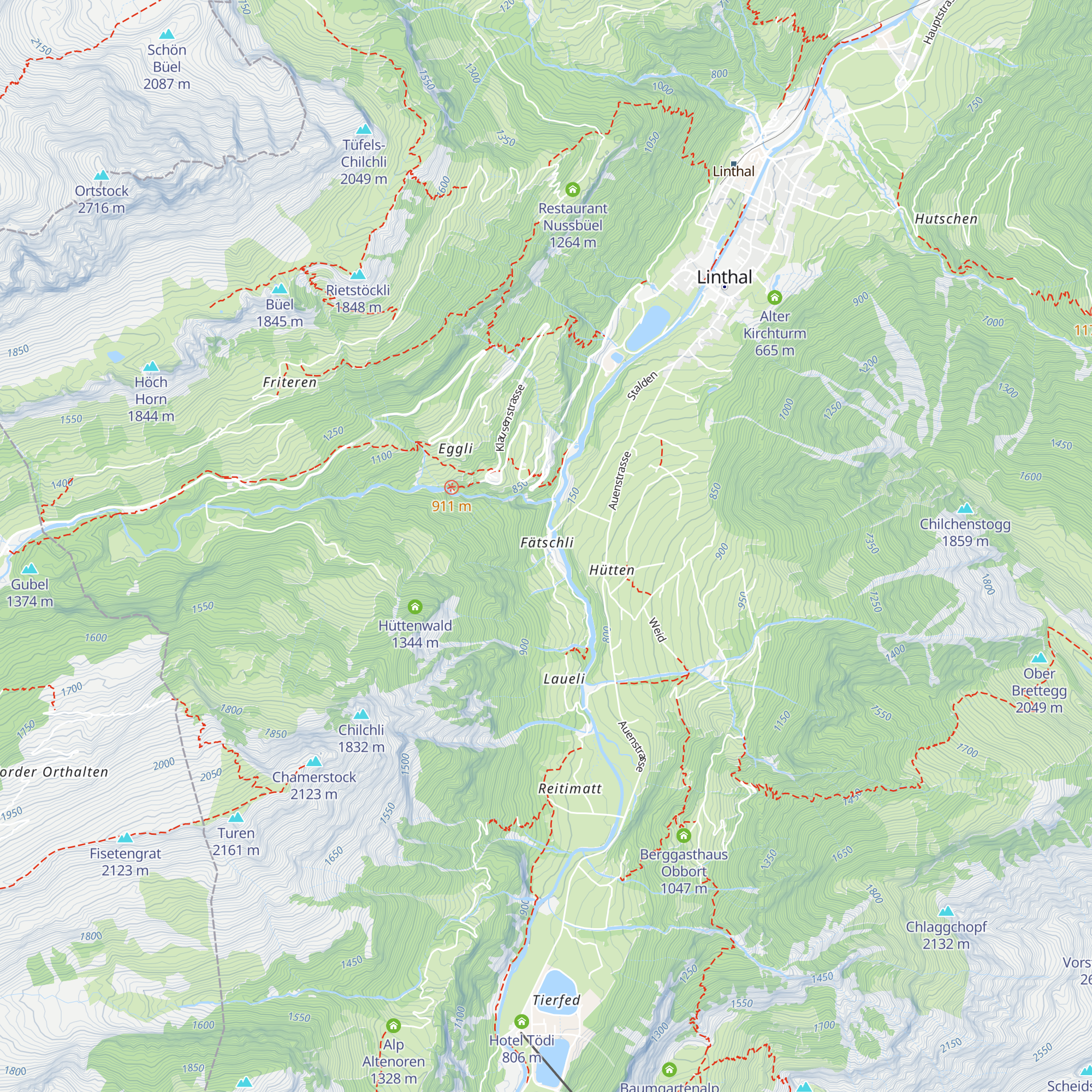 Pfadiheim Planura map