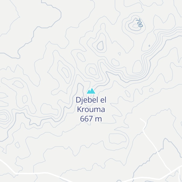 Map of Djebel el Krouma