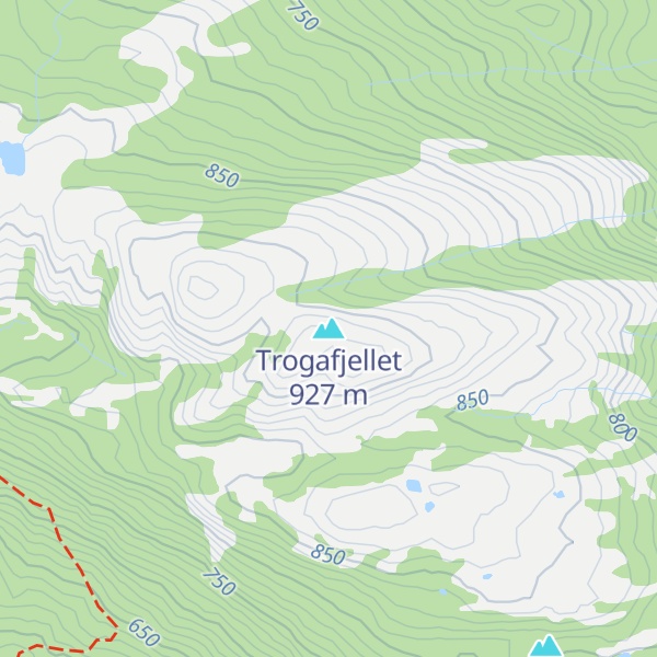 Map of Trogafjellet