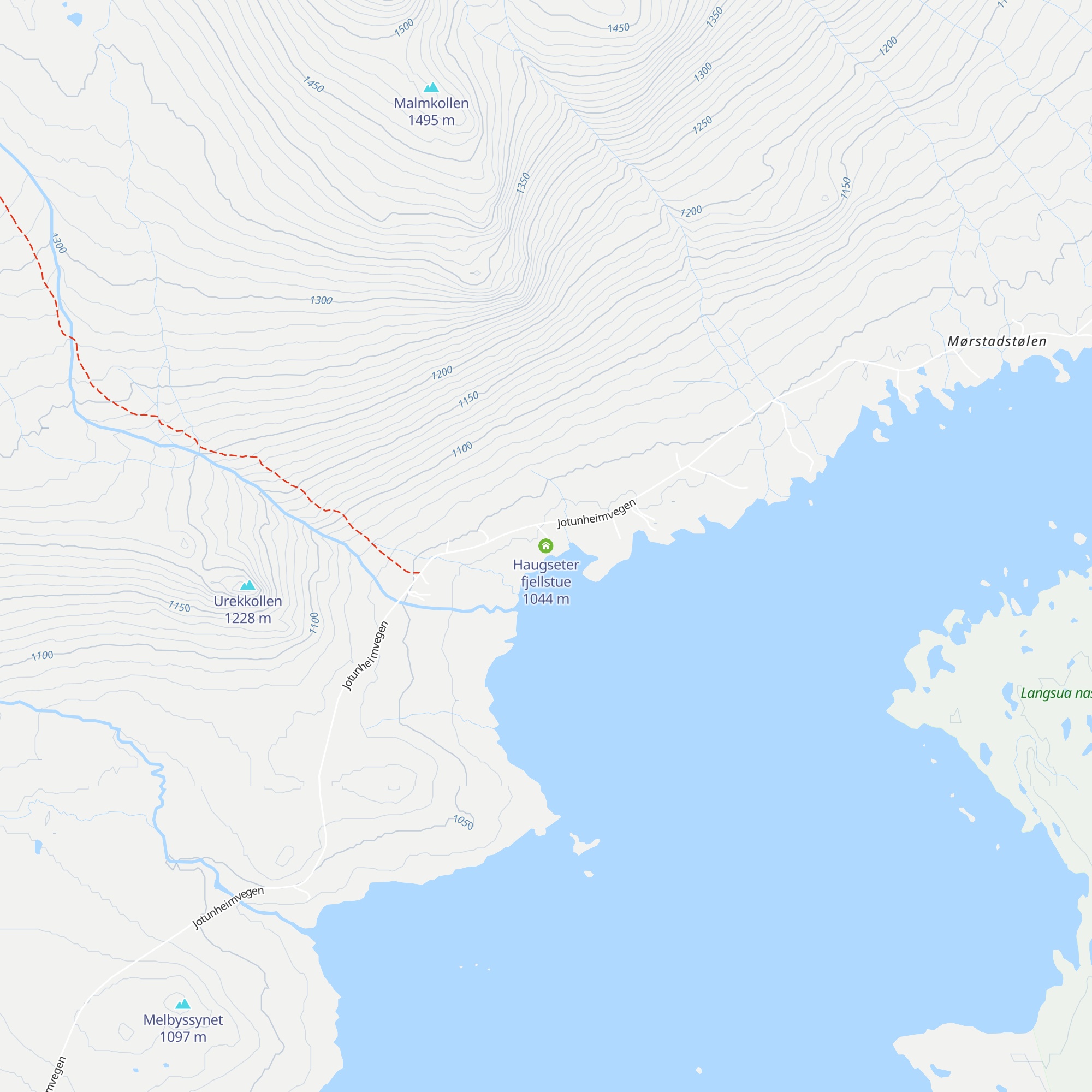 Haugseter fjellstue map