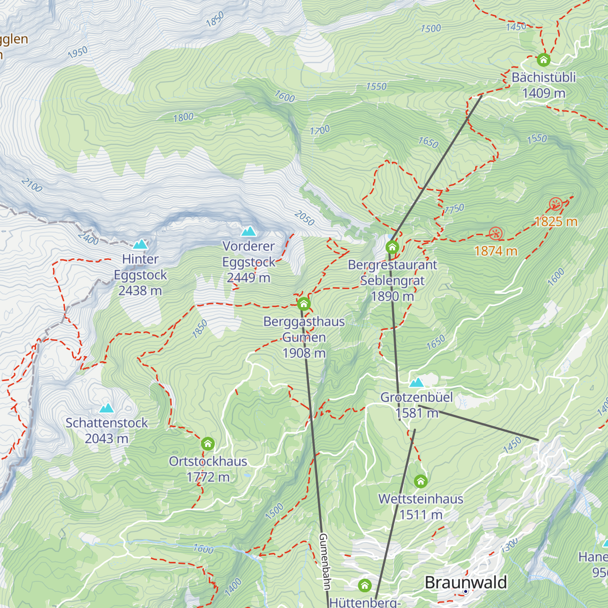 Berggasthaus Gumen map