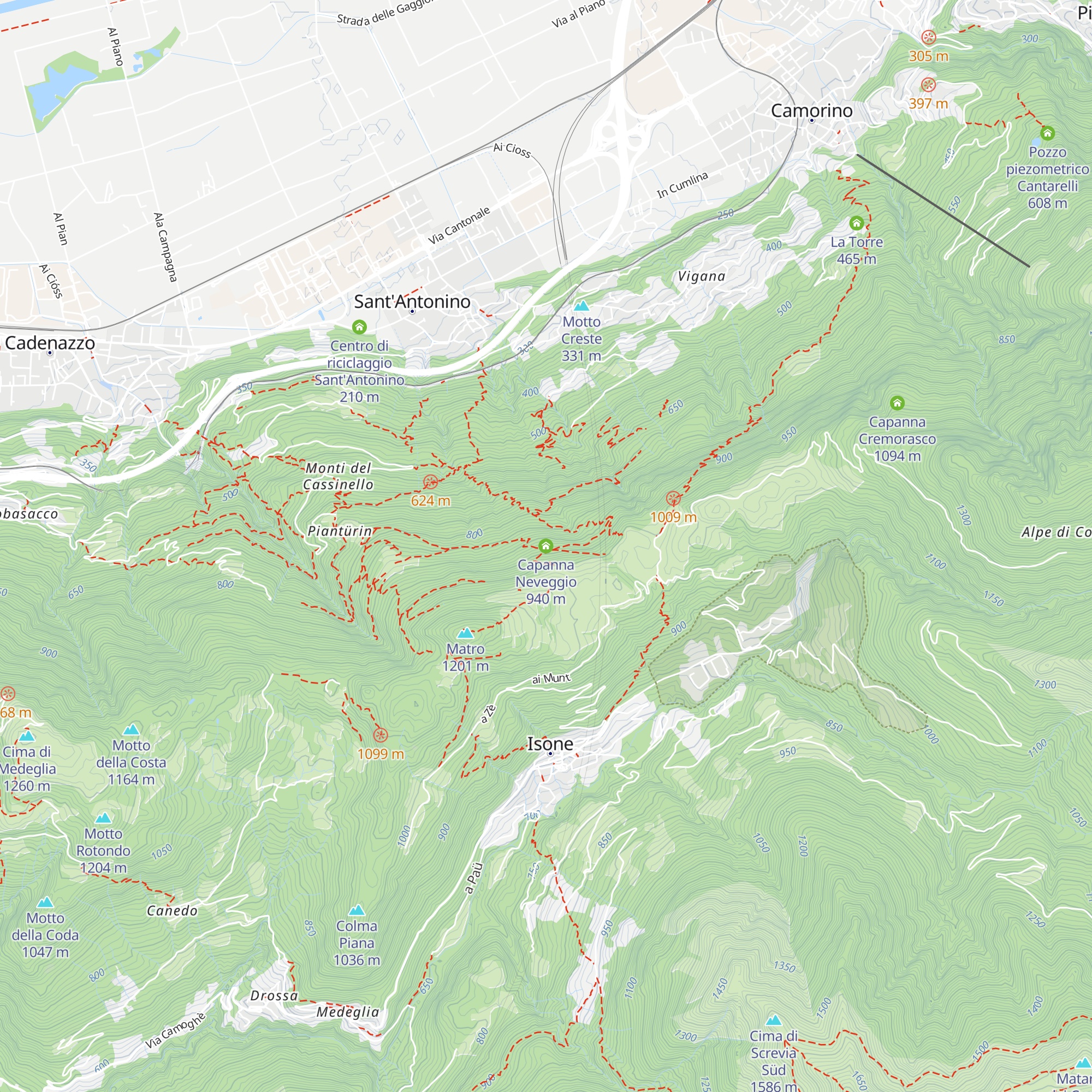 Capanna Neveggio map