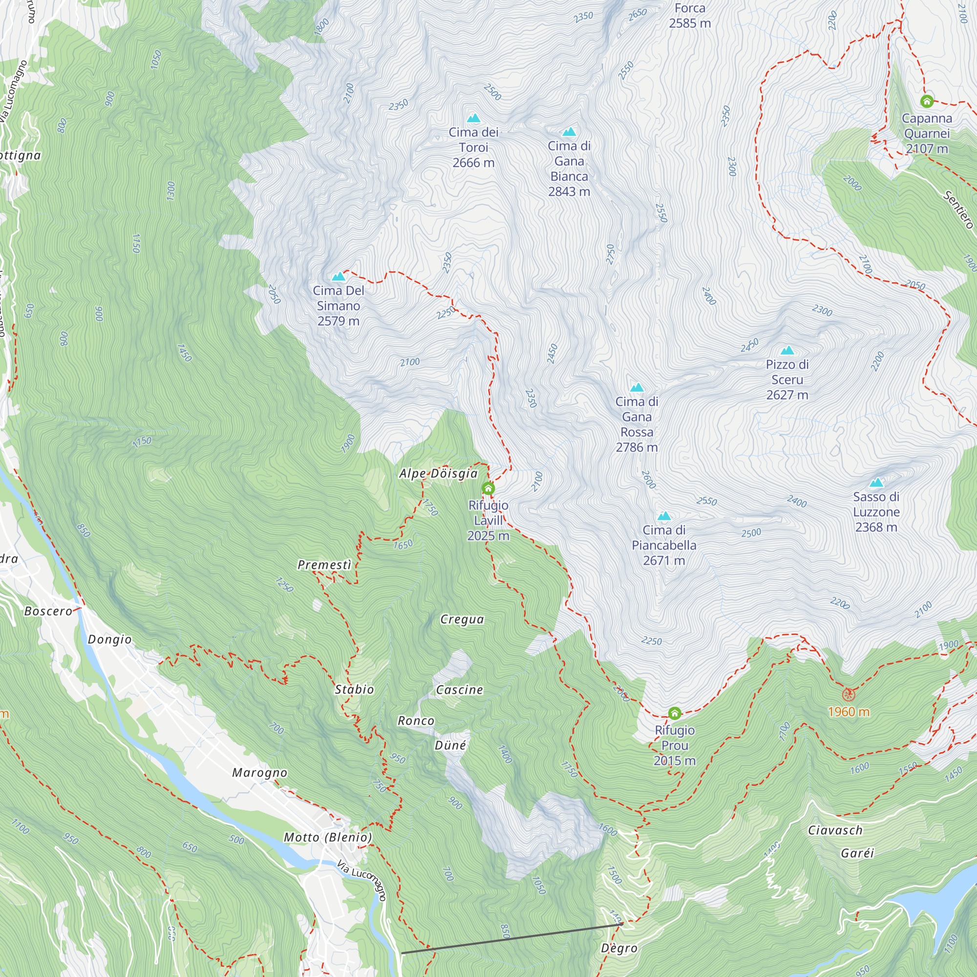 Rifugio Lavill map