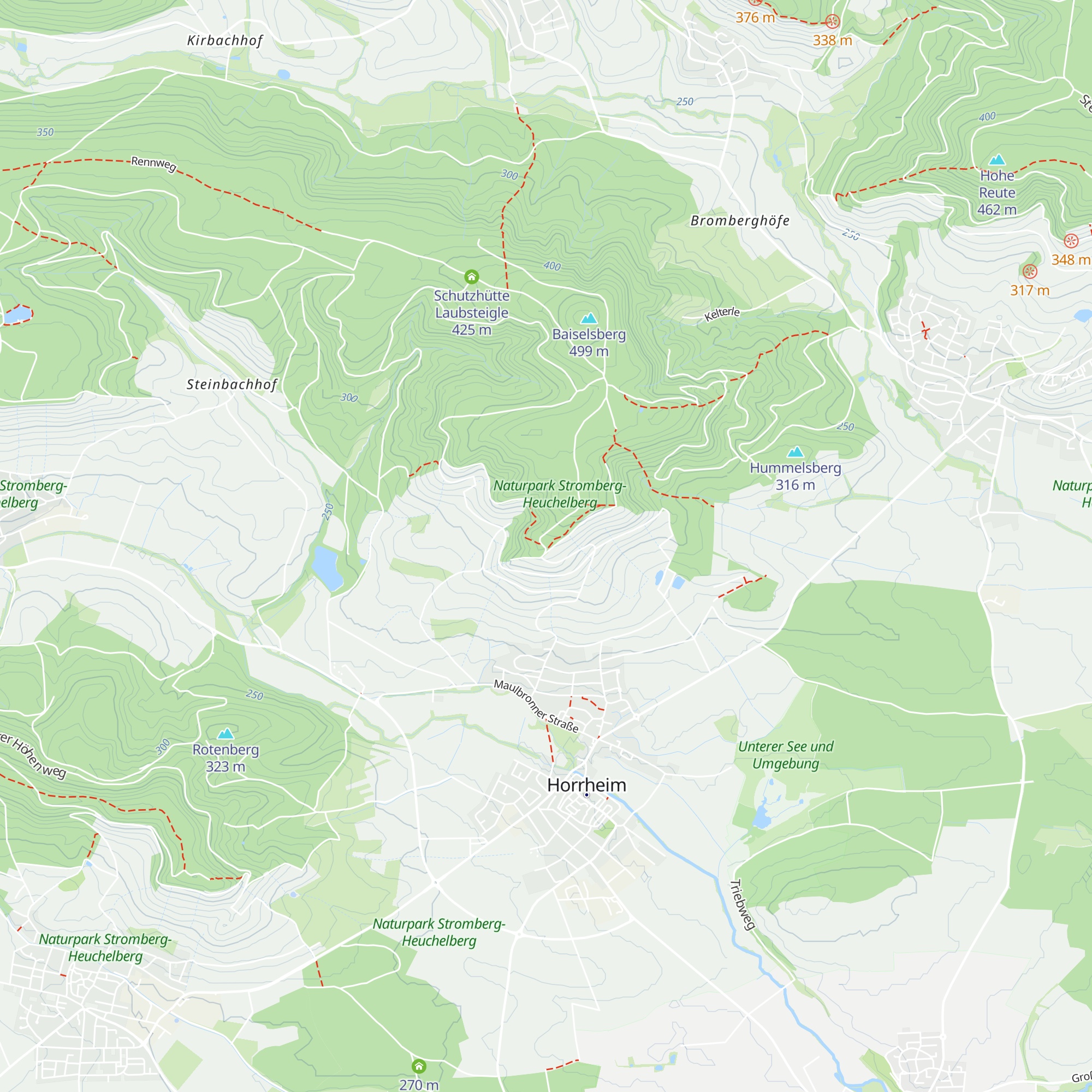 Klosterberg-Schutzhütte map