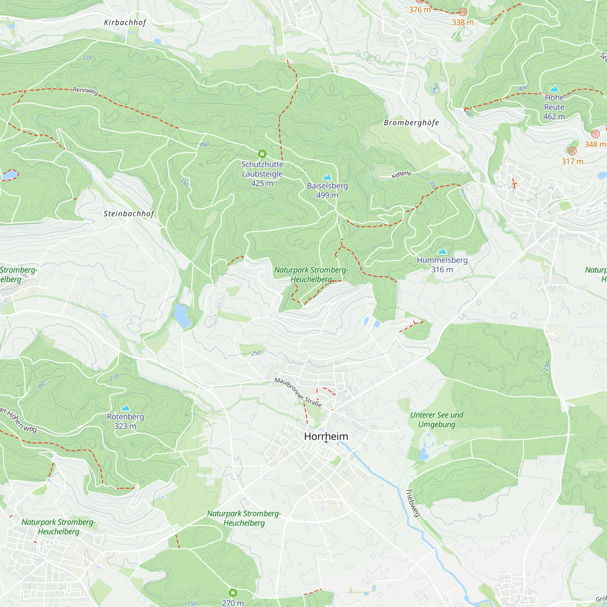 Klosterberg-Schutzhütte map
