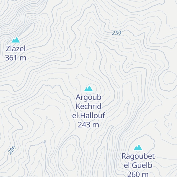 Map of Argoub Kechrid el Hallouf
