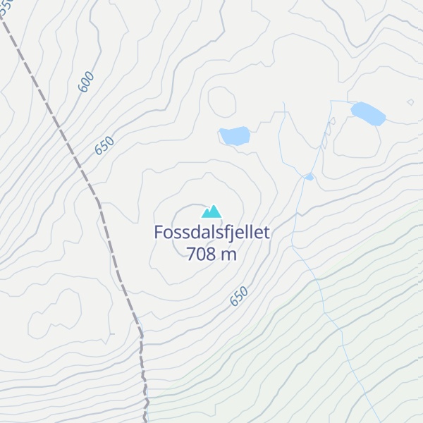 Map of Fossdalsfjellet