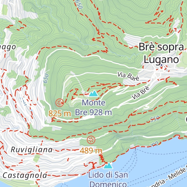 Map of Monte Bre