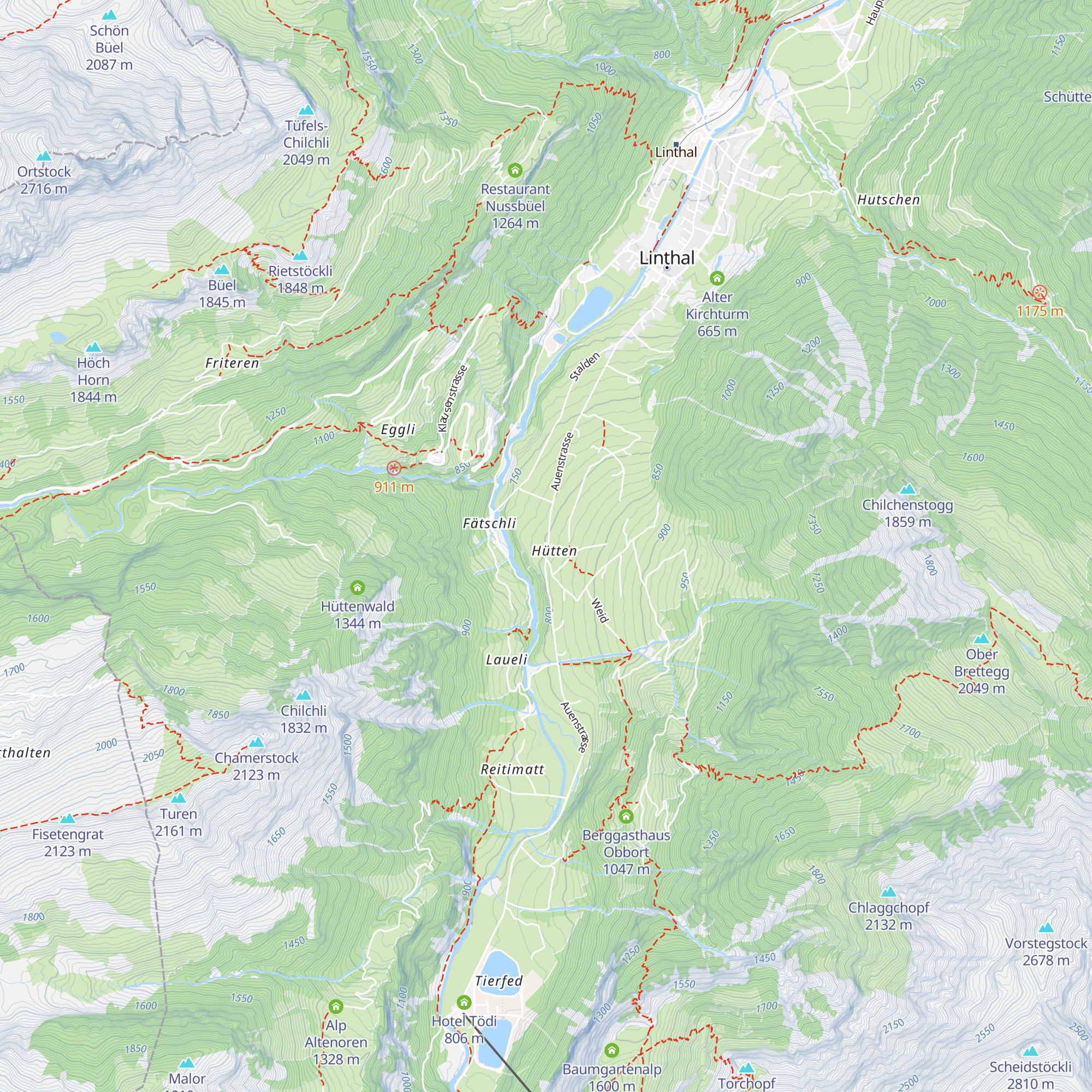 Gasthaus Hütten map