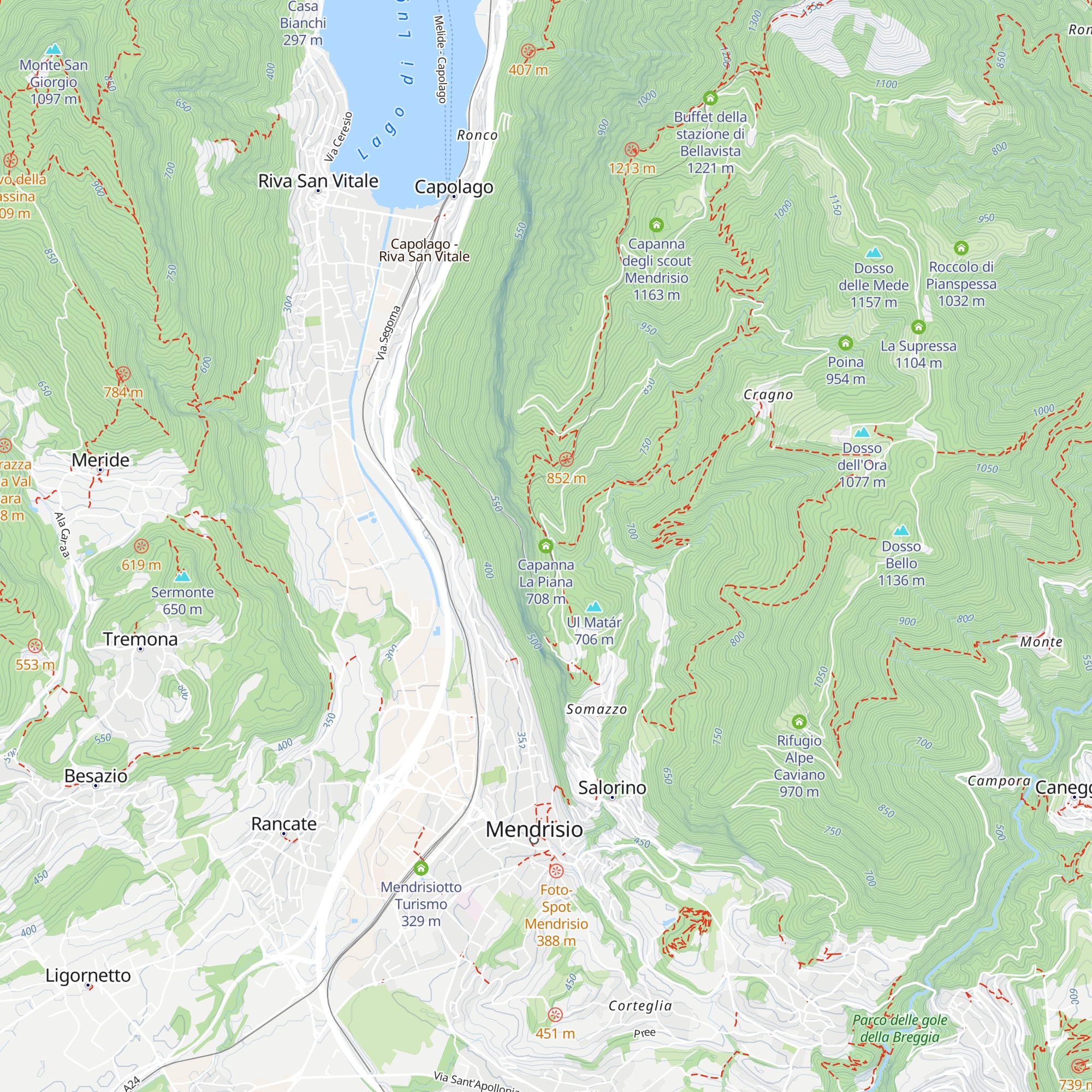 Capanna La Piana map