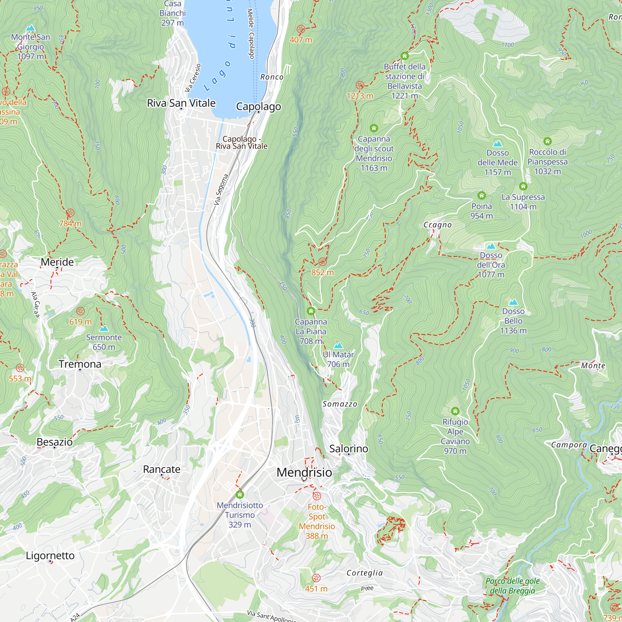 Capanna La Piana map