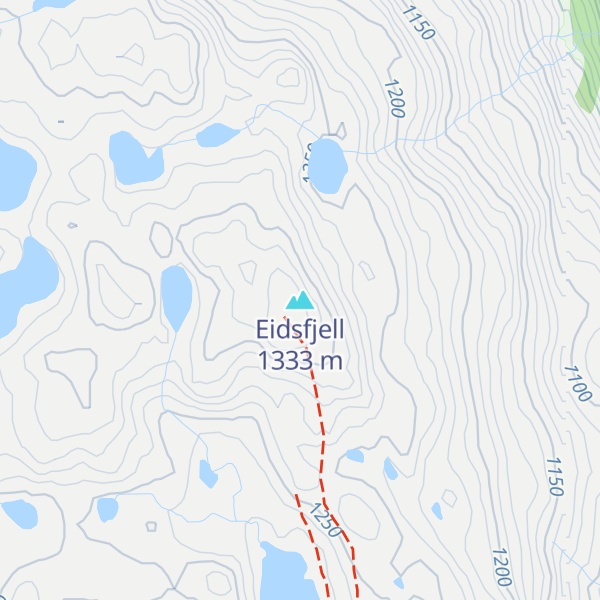 Map of Eidsfjell
