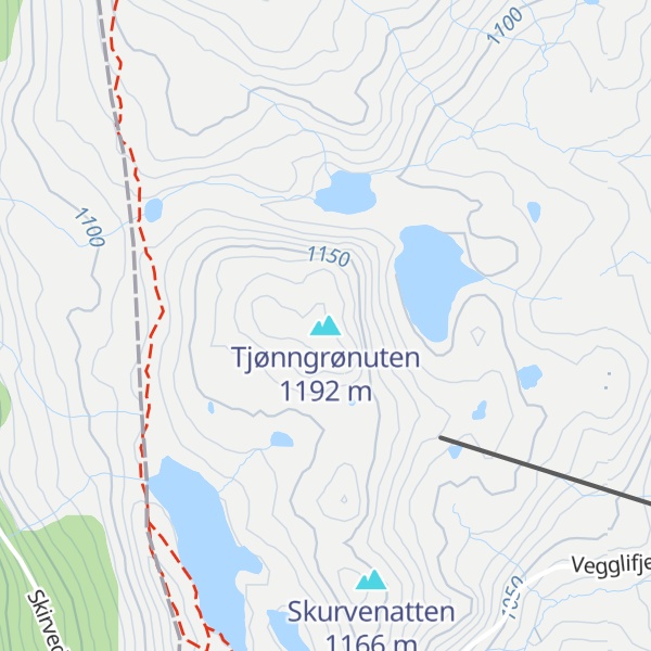 Map of Tjønngrønuten
