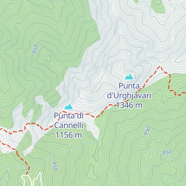 Map of Punta di Cardiglione