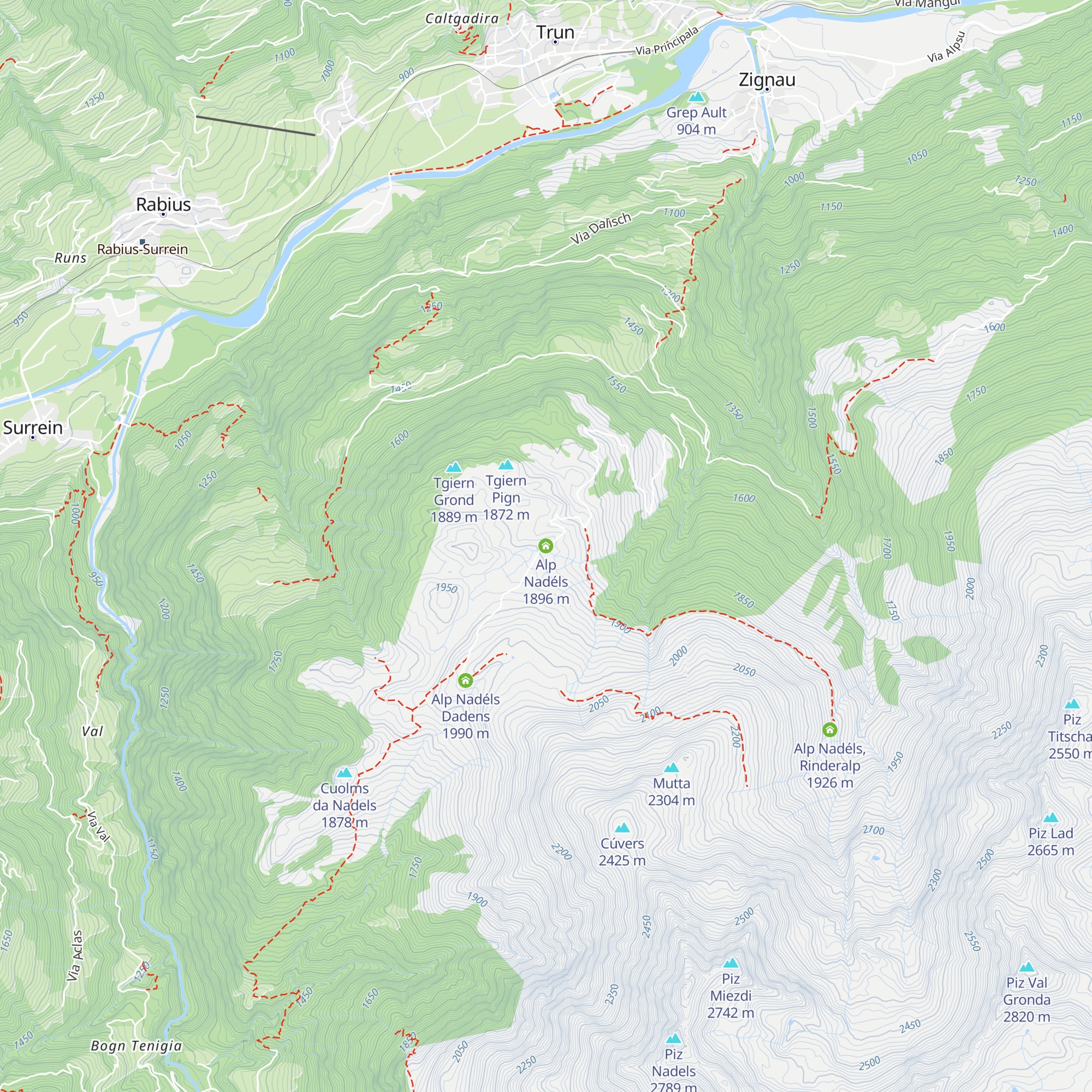 Alp Nadéls map