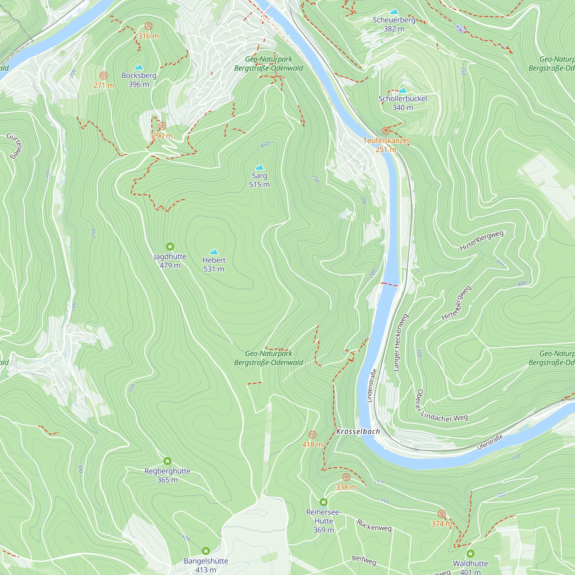 Auberg-Hütte map