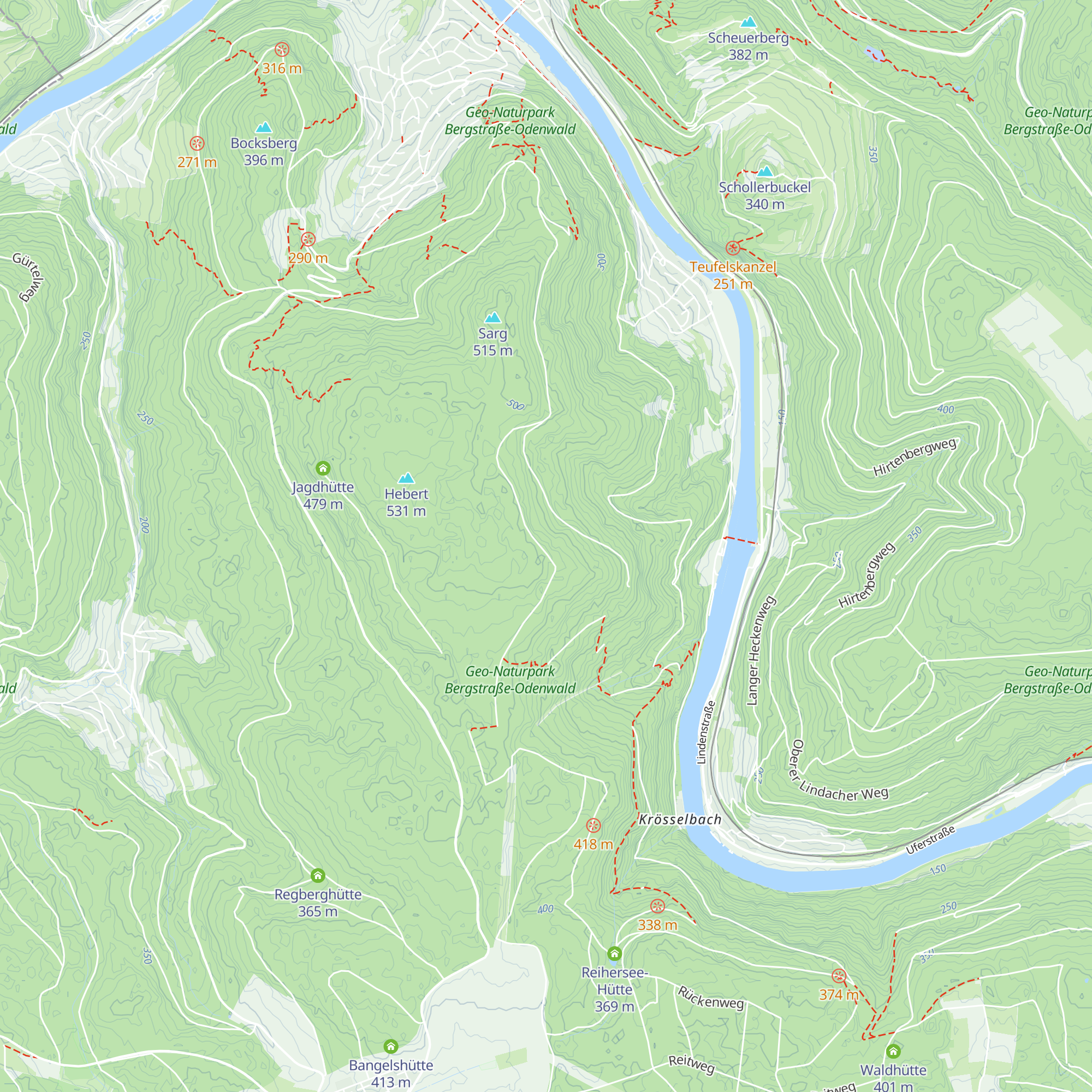 Auberg-Hütte map