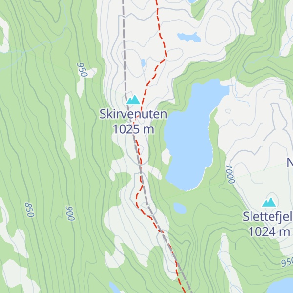 Map of Søre Skirvenuten