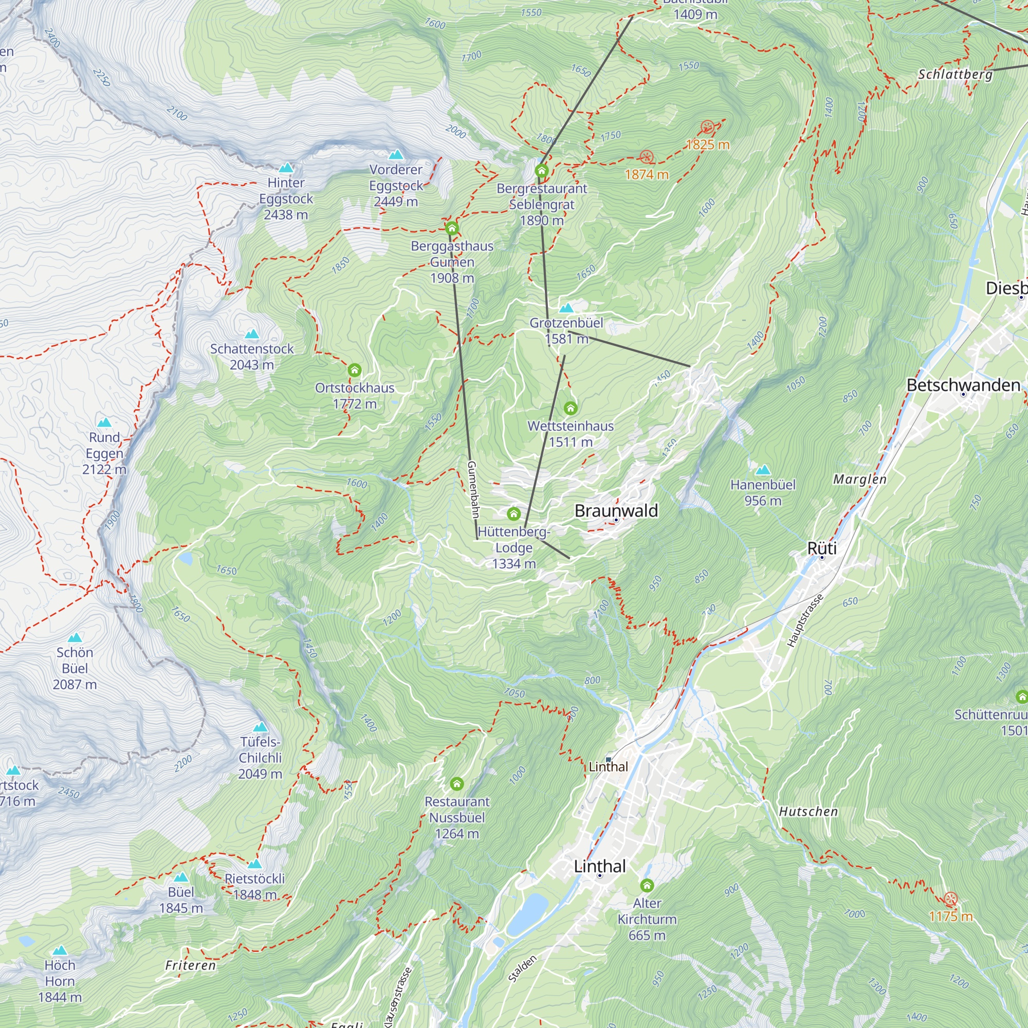 Hüttenberg-Lodge map