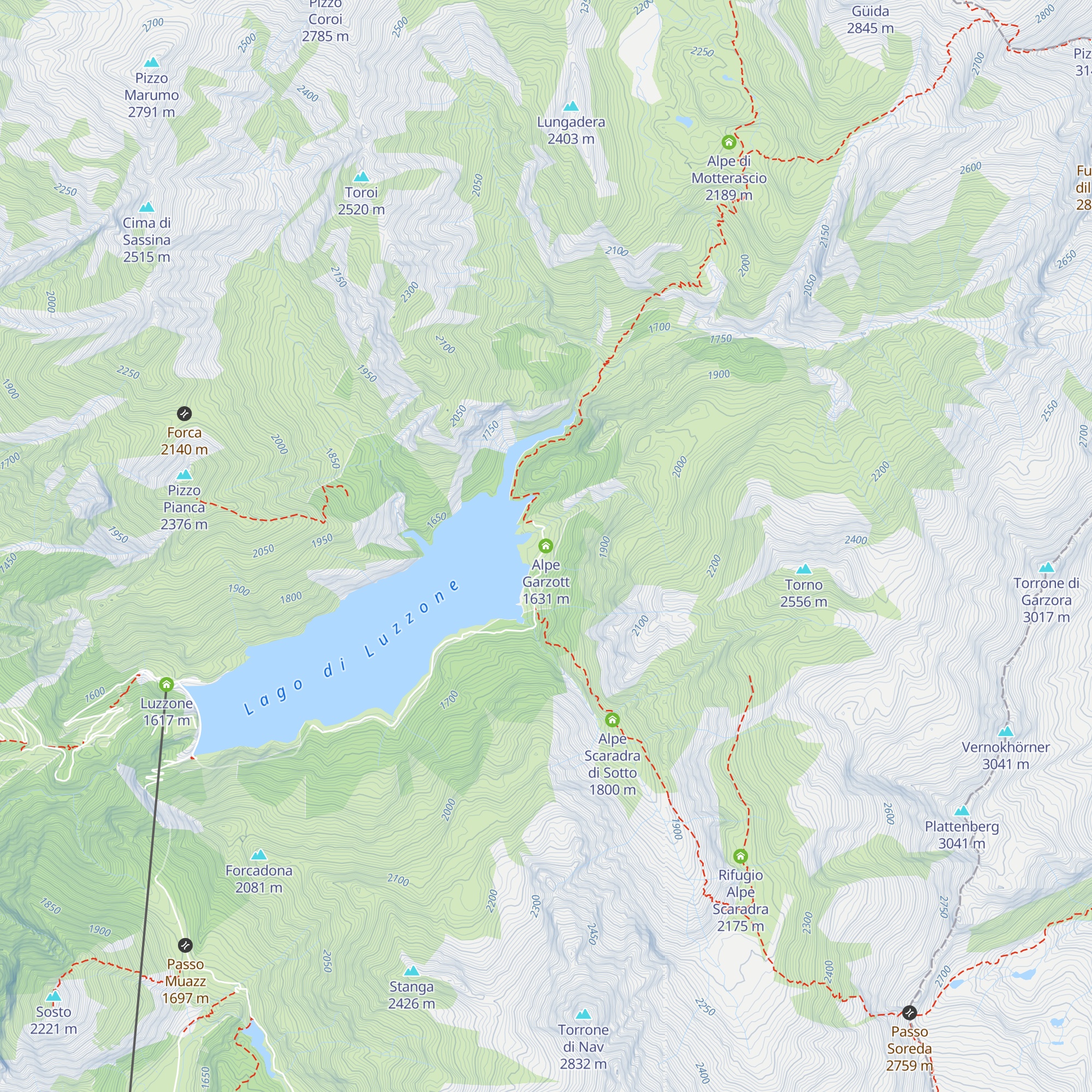 Alpe Garzott map