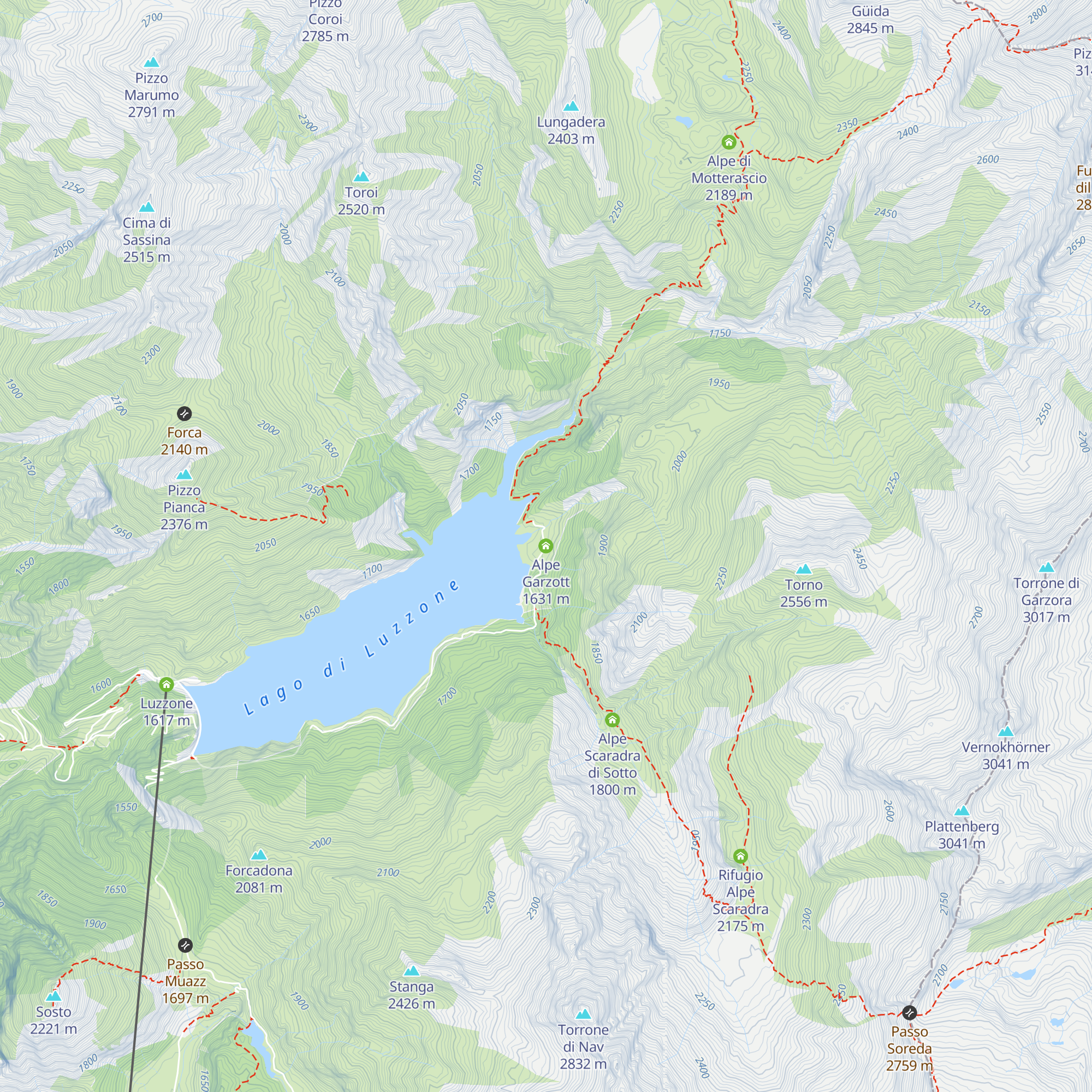 Alpe Garzott map