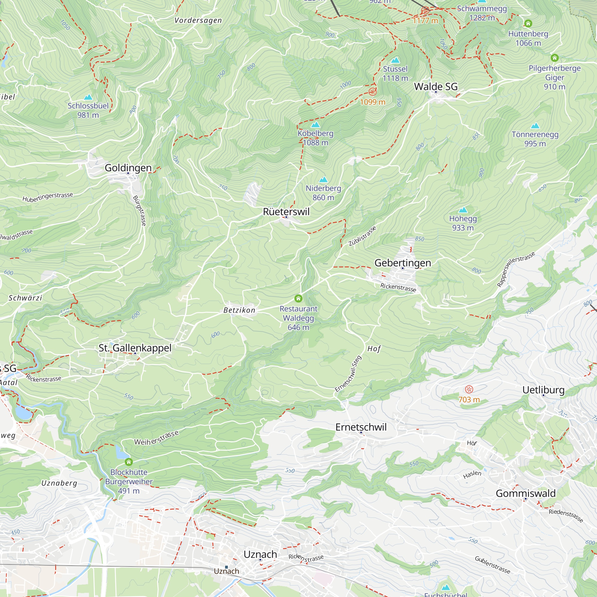 Restaurant Waldegg map